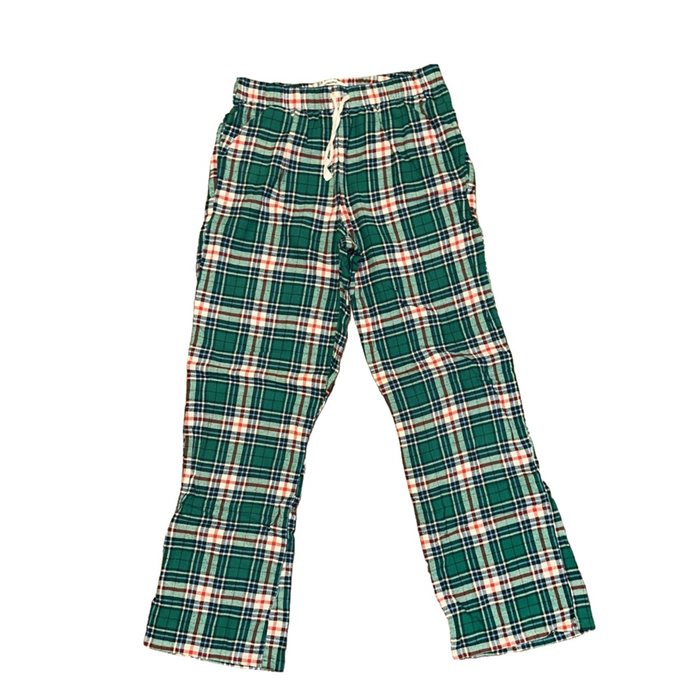 Sonoma Green, White, Red, and Blue Plaid Drawstring Pajama Pants
